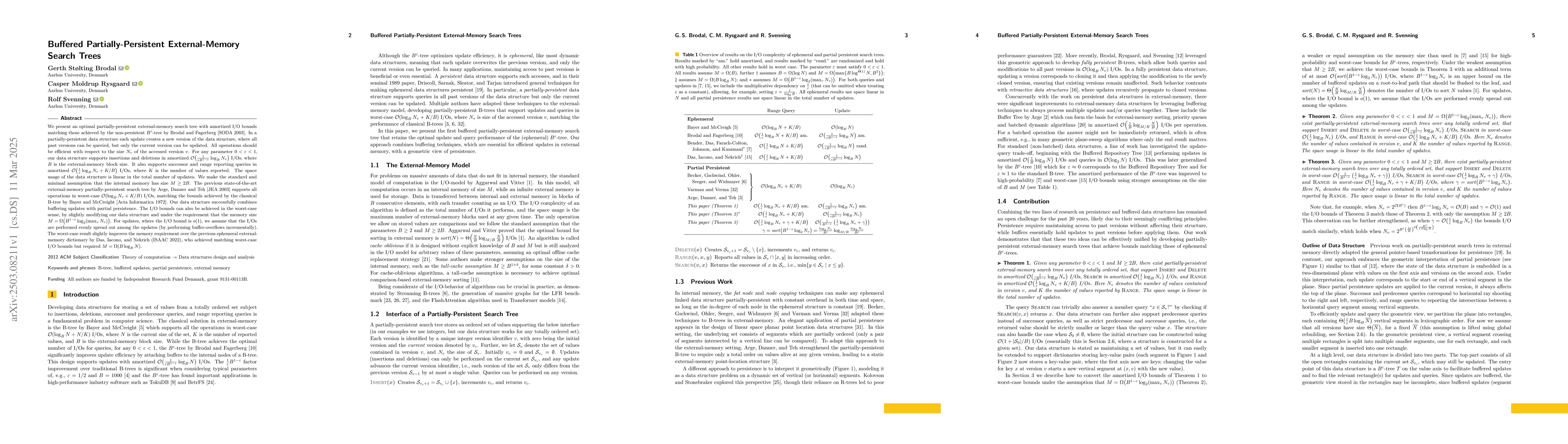 Thumbnail for Buffered Partially-Persistent External-Memory Search Trees