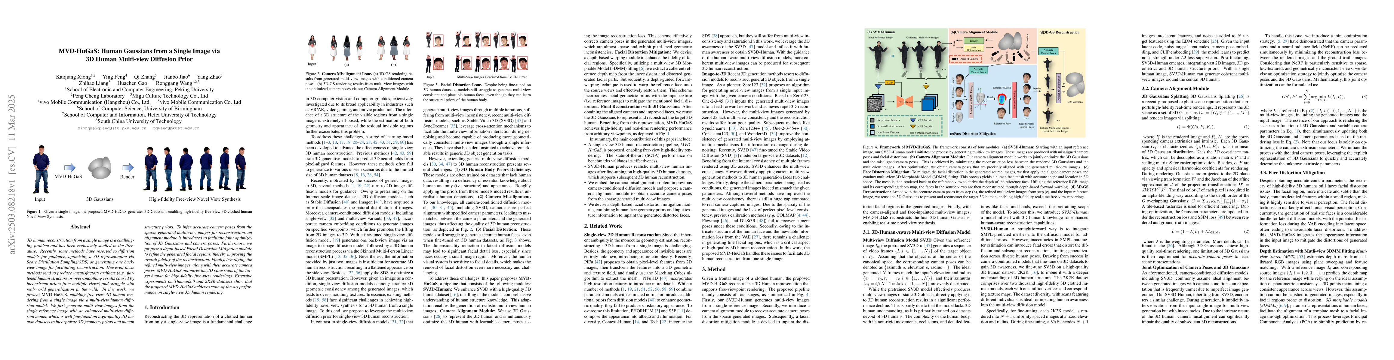 Thumbnail for MVD-HuGaS: Human Gaussians from a Single Image via 3D Human Multi-view
  Diffusion Prior