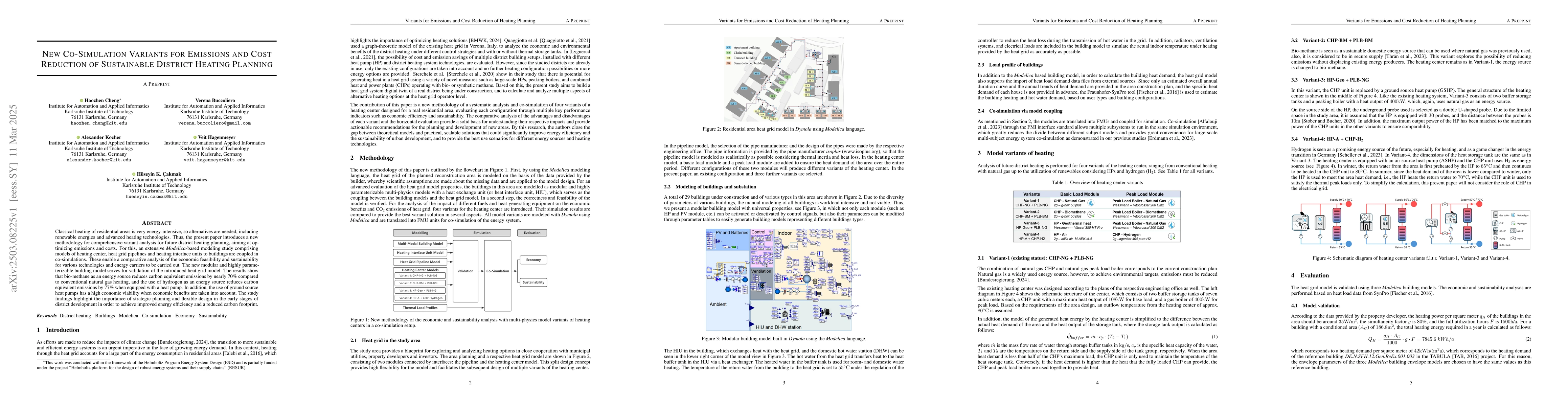 Thumbnail for New Co-Simulation Variants for Emissions and Cost Reduction of
  Sustainable District Heating Planning