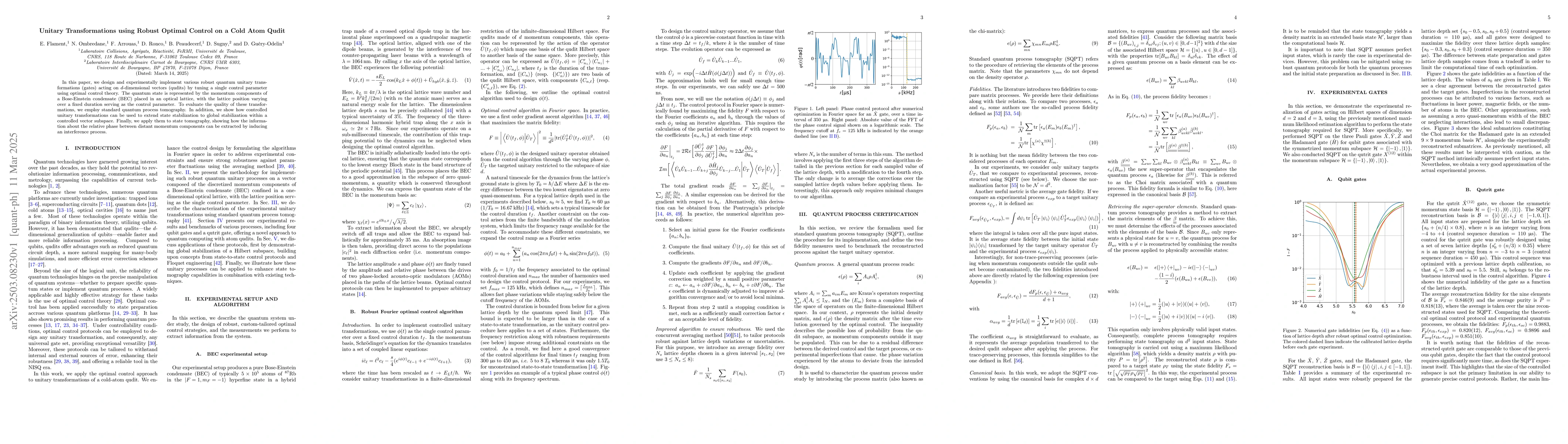 Thumbnail for Unitary Transformations using Robust Optimal Control on a Cold Atom
  Qudit