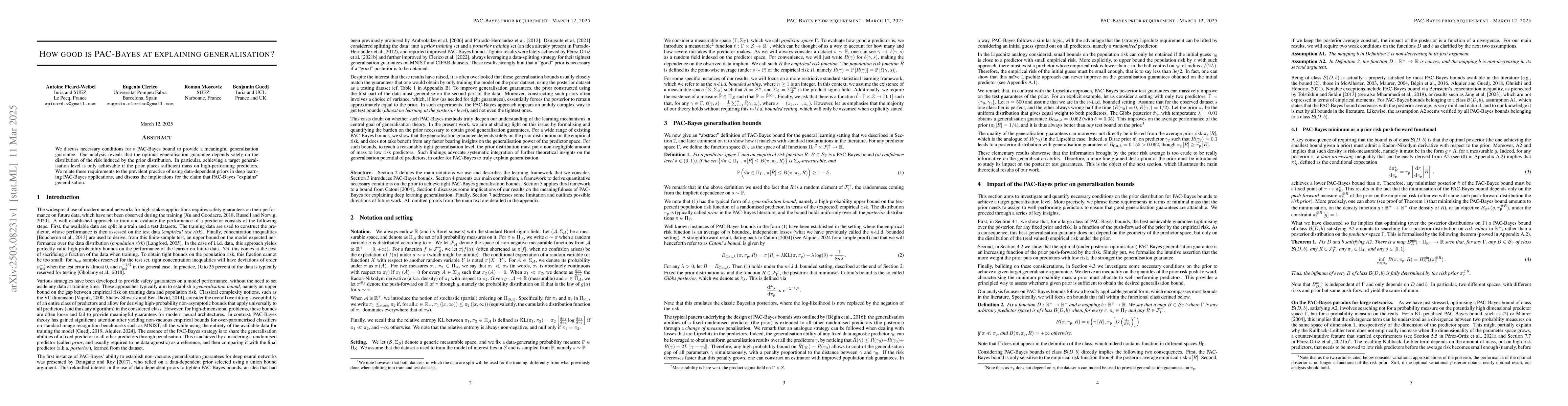 Thumbnail for How good is PAC-Bayes at explaining generalisation?