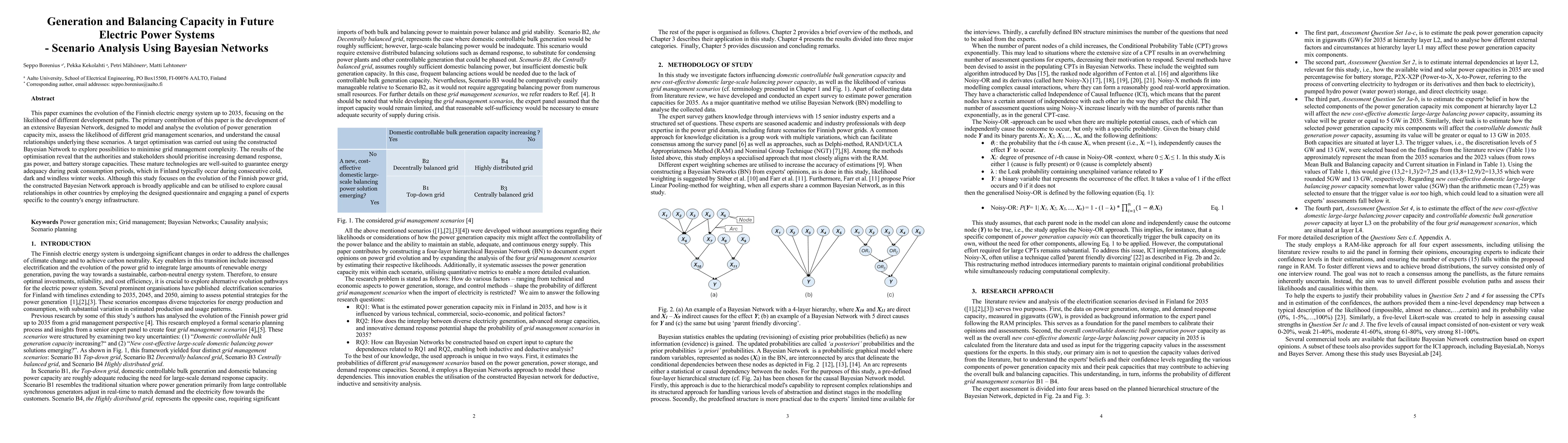 Thumbnail for Generation and Balancing Capacity in Future Electric Power Systems --
  Scenario Analysis Using Bayesian Networks