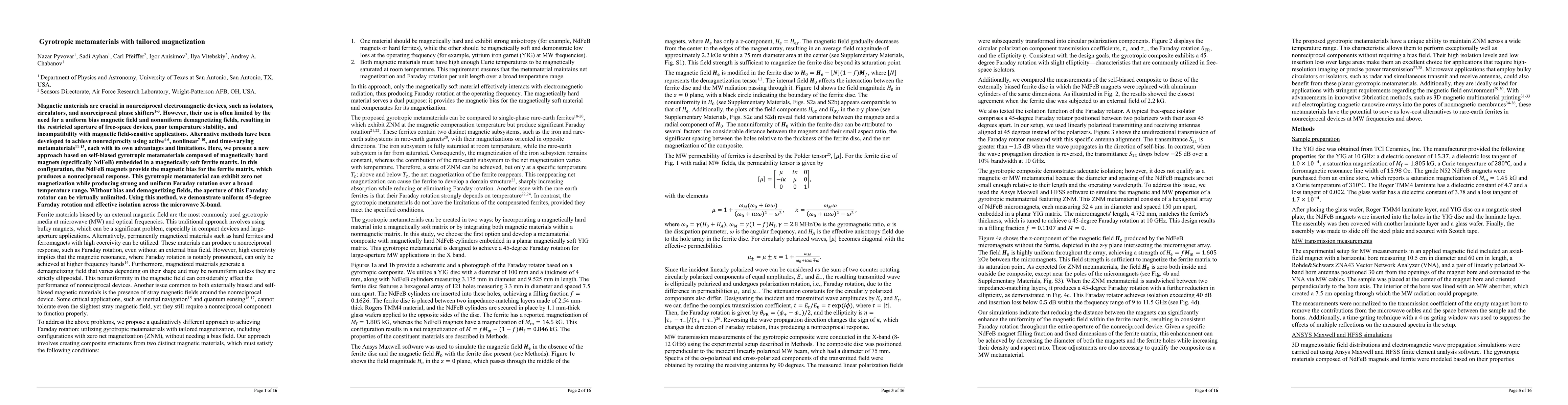 Thumbnail for Gyrotropic metamaterials with tailored magnetization