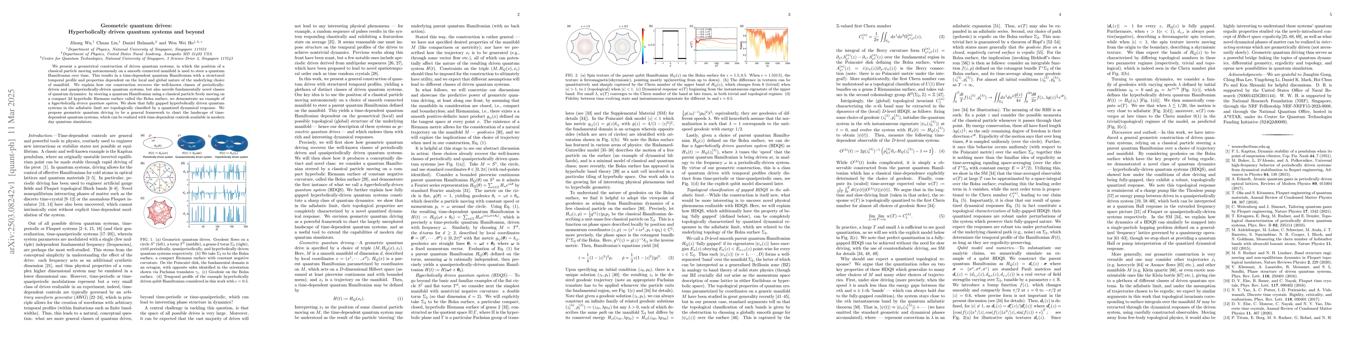 Thumbnail for Geometric quantum drives: Hyperbolically driven quantum systems and
  beyond