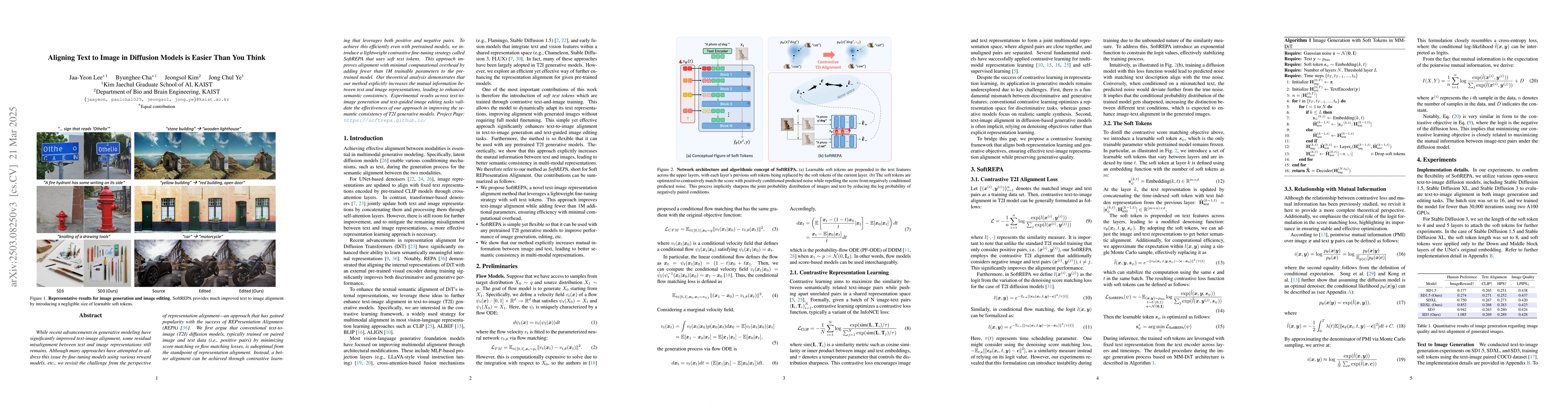 Thumbnail for Aligning Text to Image in Diffusion Models is Easier Than You Think