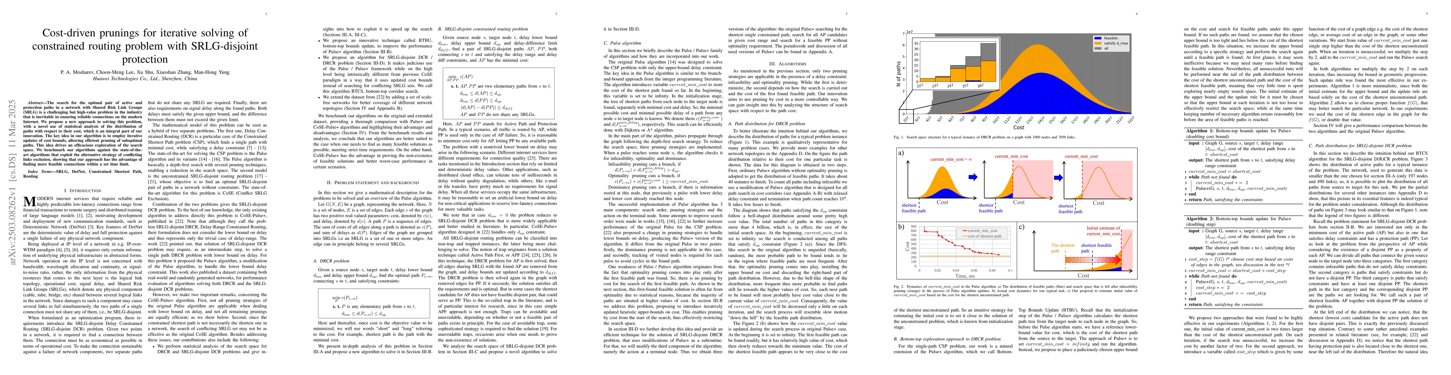 Thumbnail for Cost-driven prunings for iterative solving of constrained routing
  problem with SRLG-disjoint protection
