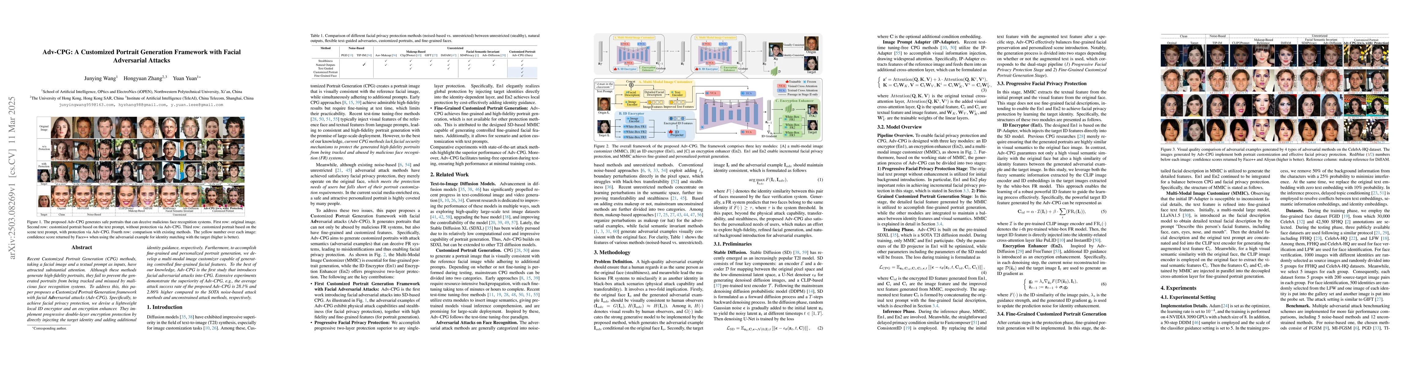 Thumbnail for Adv-CPG: A Customized Portrait Generation Framework with Facial
  Adversarial Attacks