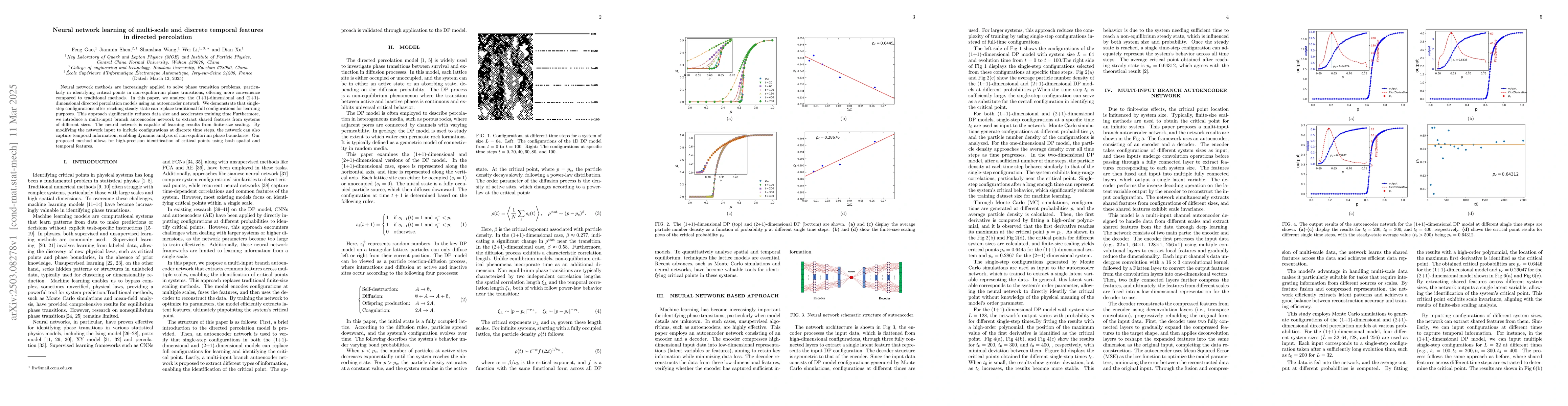 Thumbnail for Neural network learning of multi-scale and discrete temporal features in
  directed percolation