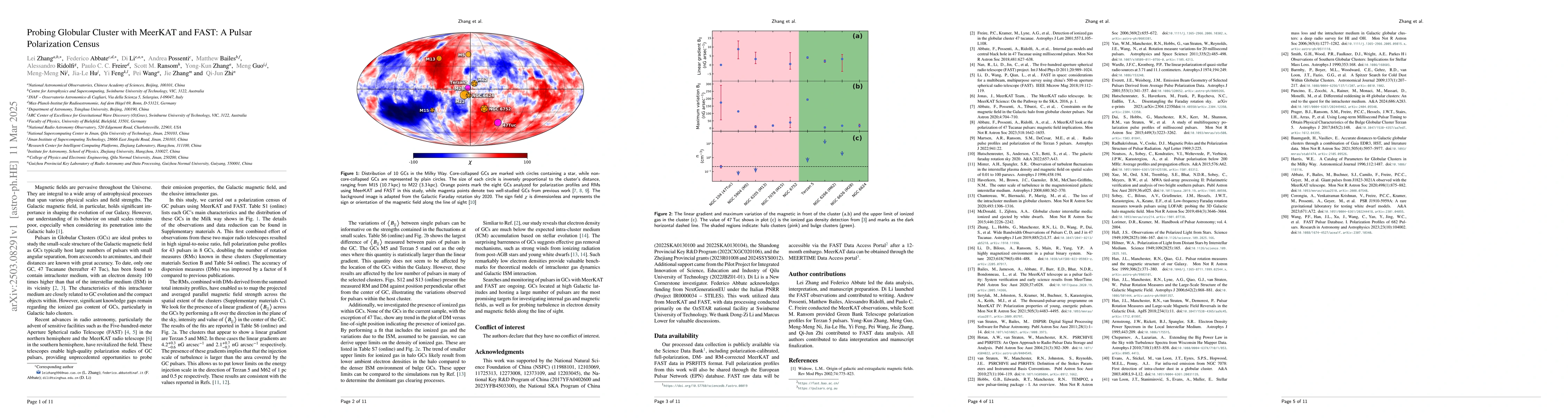 Thumbnail for Probing Globular Cluster with MeerKAT and FAST: A Pulsar Polarization
  Census