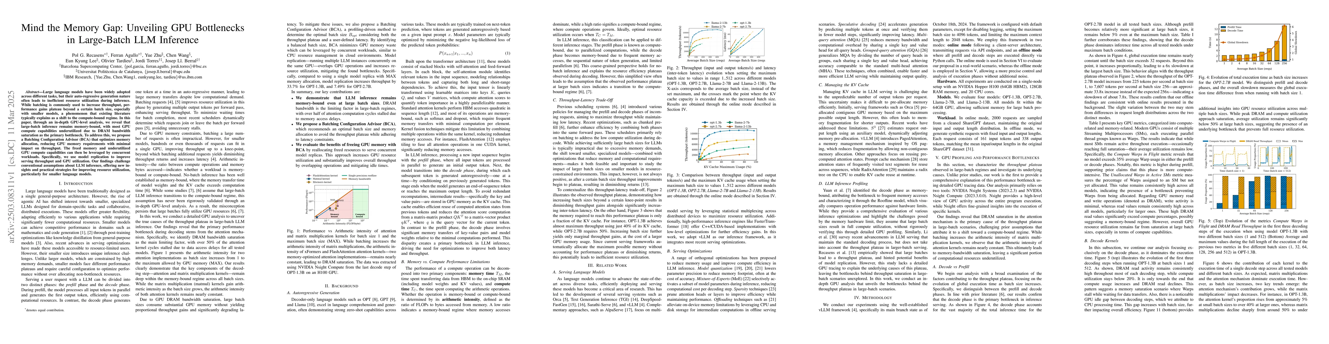 Thumbnail for Mind the Memory Gap: Unveiling GPU Bottlenecks in Large-Batch LLM
  Inference