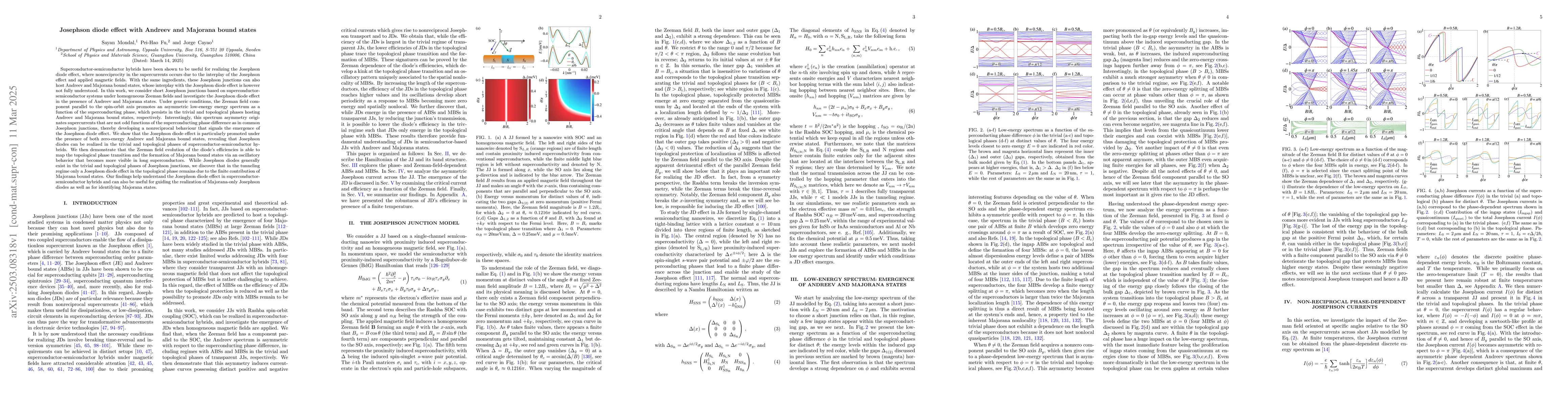 Thumbnail for Josephson diode effect with Andreev and Majorana bound states