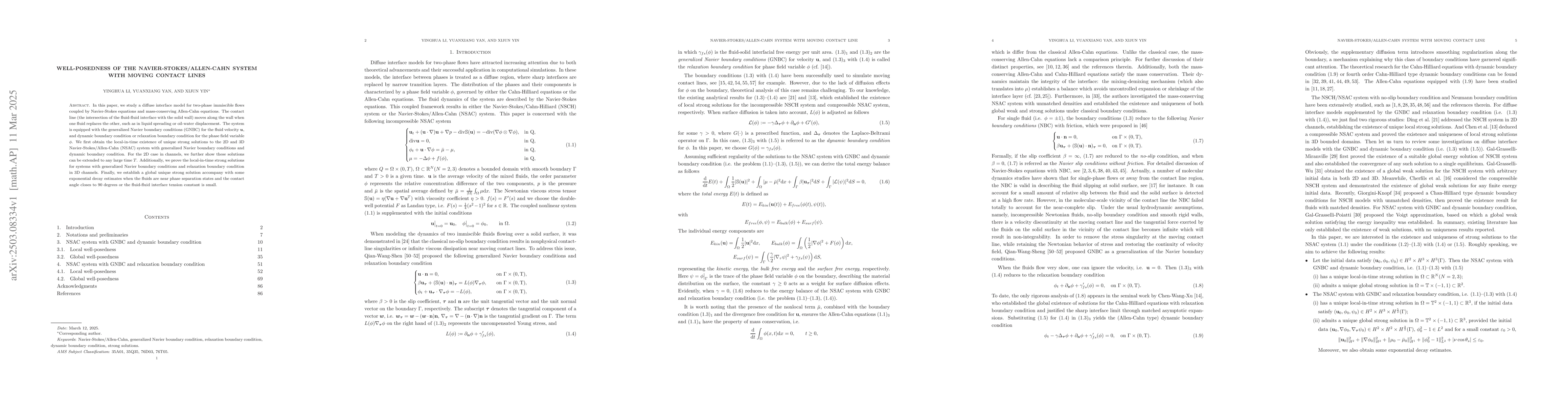 Thumbnail for Navier-Stokes/Allen-Cahn system with moving contact line