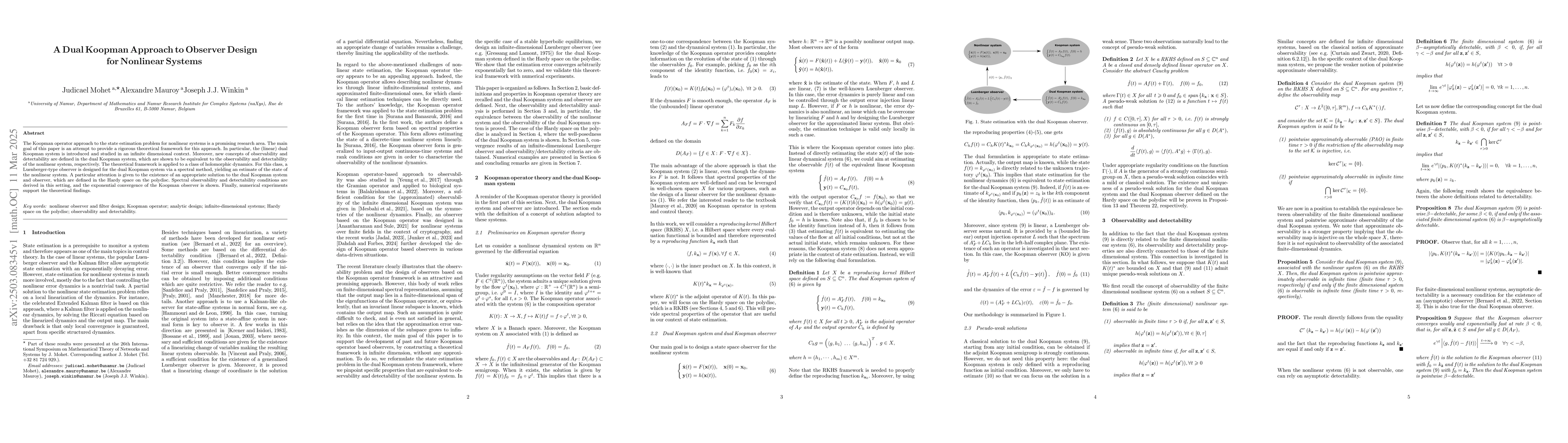 Thumbnail for A Dual Koopman Approach to Observer Design for Nonlinear Systems