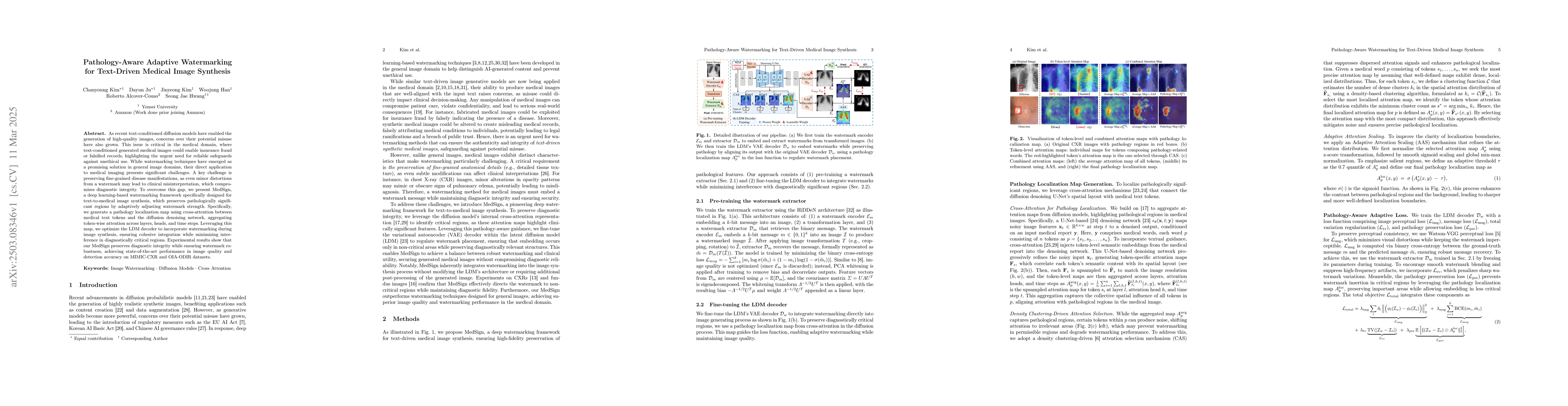 Thumbnail for Pathology-Aware Adaptive Watermarking for Text-Driven Medical Image
  Synthesis