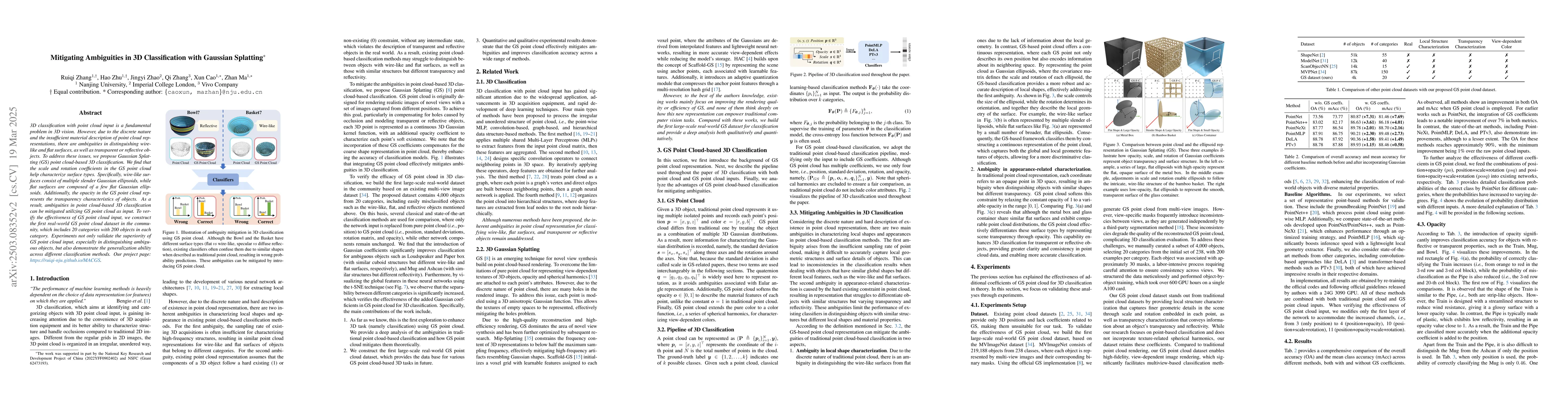 Thumbnail for Mitigating Ambiguities in 3D Classification with Gaussian Splatting