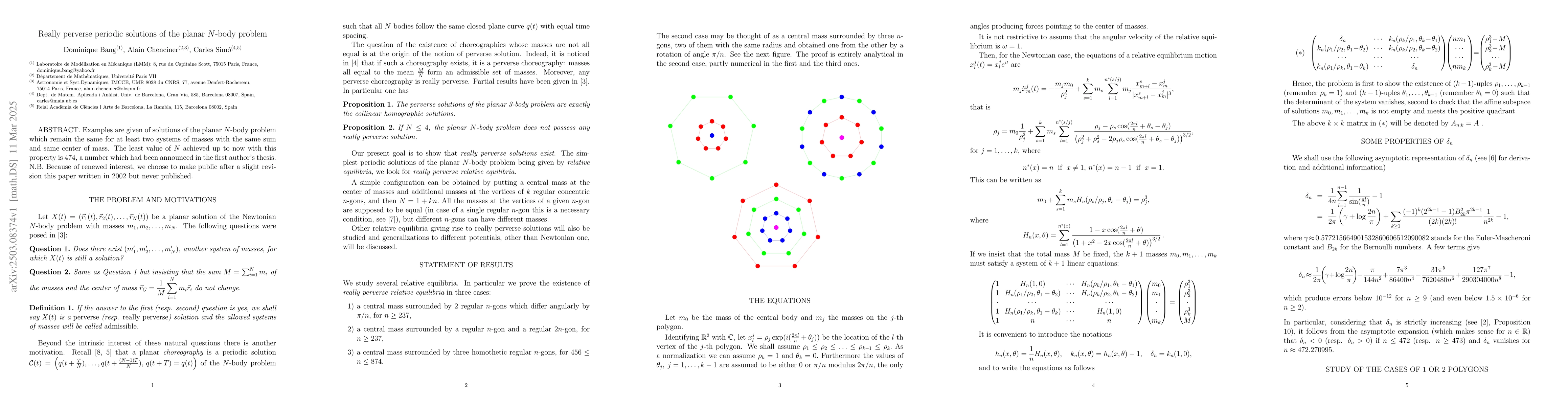 Thumbnail for Really perverse periodic solutions of the planar N-body problem
