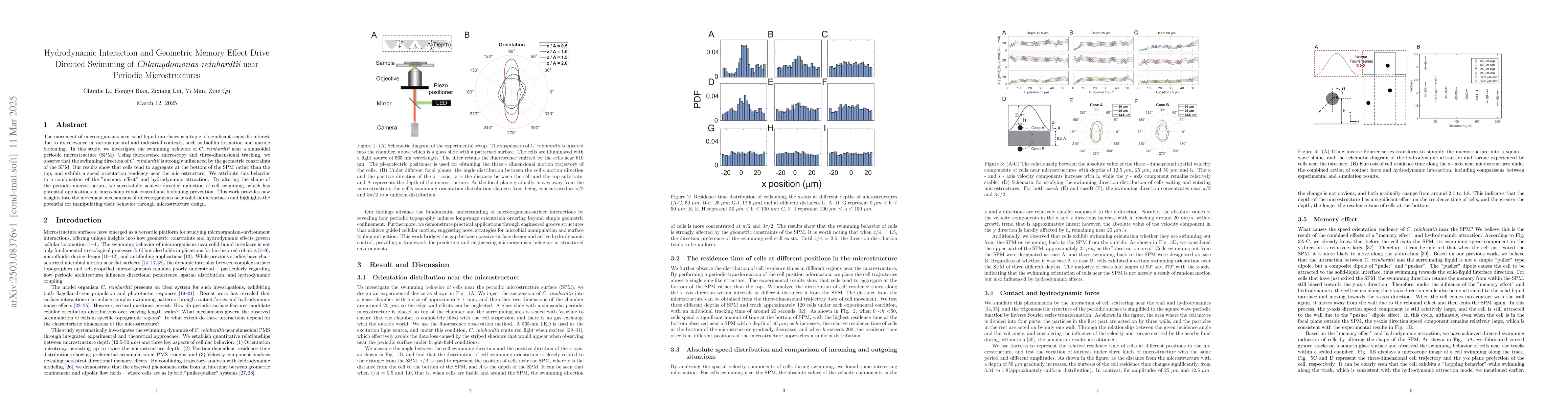 Thumbnail for Hydrodynamic Interaction and Geometric Memory Effect Drive Directed
  Swimming of Chlamydomonas reinhardtii near Periodic Microstructures