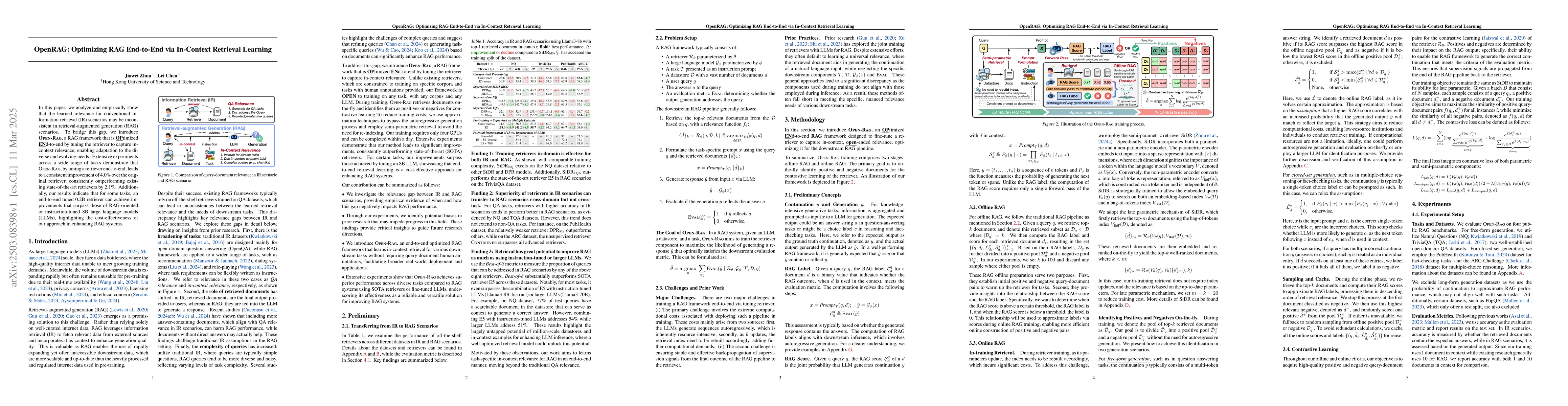 Thumbnail for OpenRAG: Optimizing RAG End-to-End via In-Context Retrieval Learning