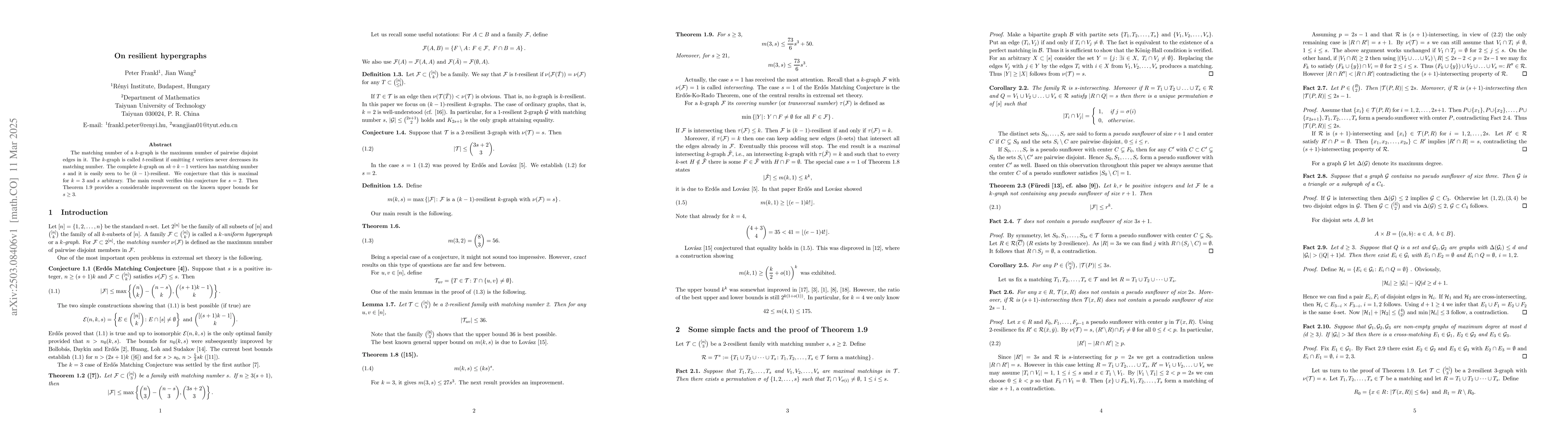 Thumbnail for On resilient hypergraphs