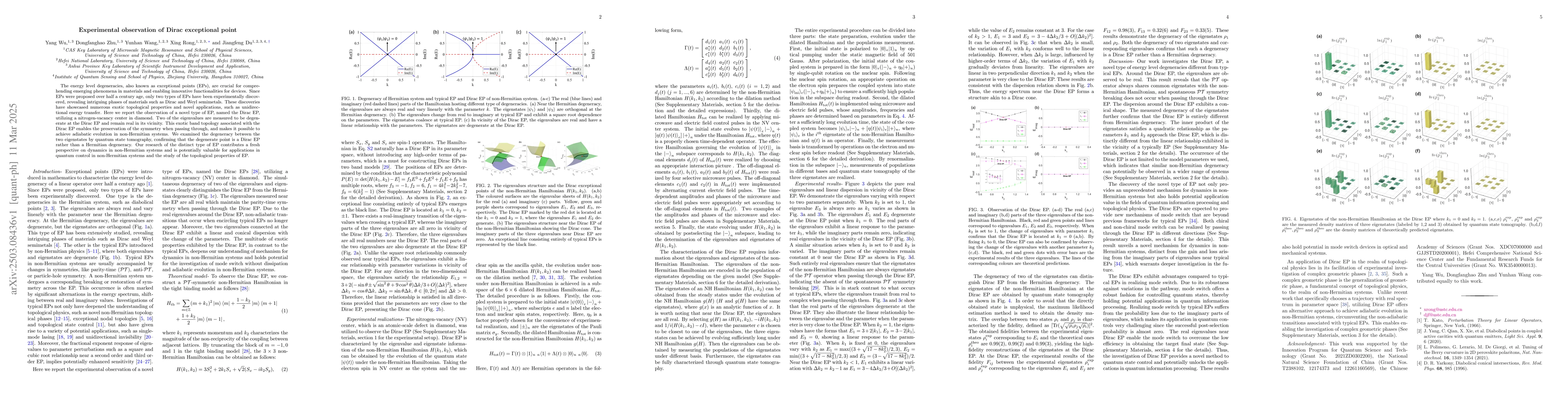 Thumbnail for Experimental observation of Dirac exceptional point