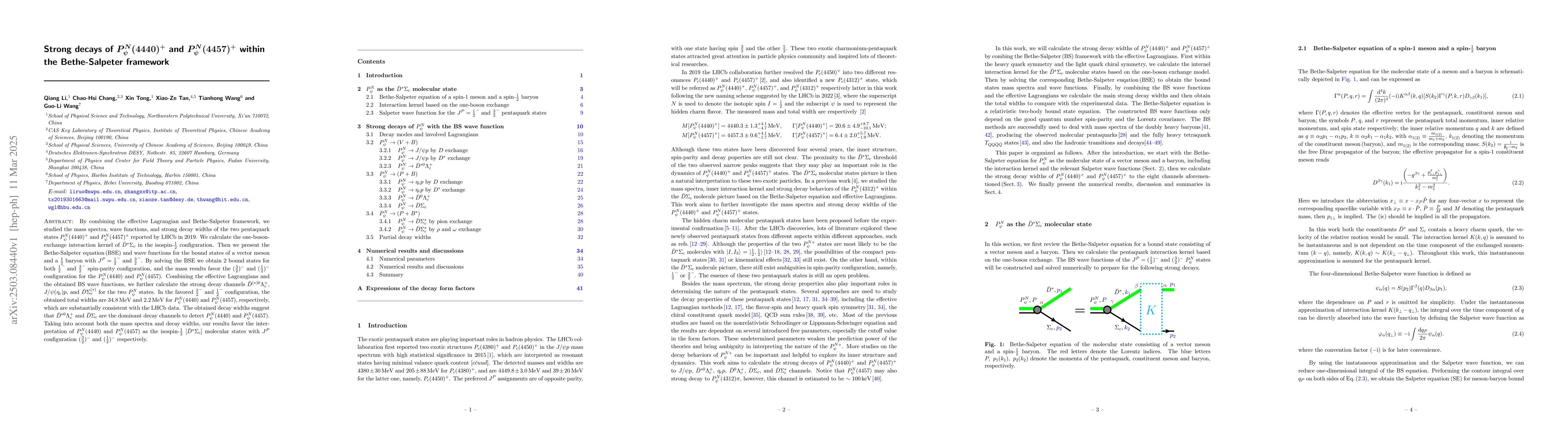 Thumbnail for Strong decays of $P_ψ^N(4440)^+$ and $P_ψ^N(4457)^+$ within the
  Bethe-Salpeter framework