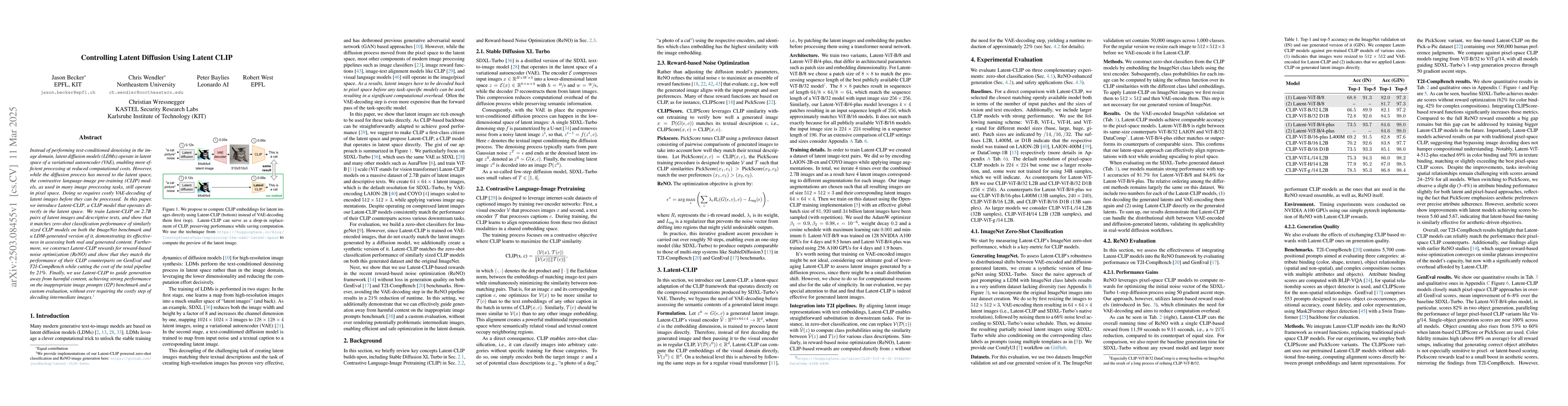 Thumbnail for Controlling Latent Diffusion Using Latent CLIP
