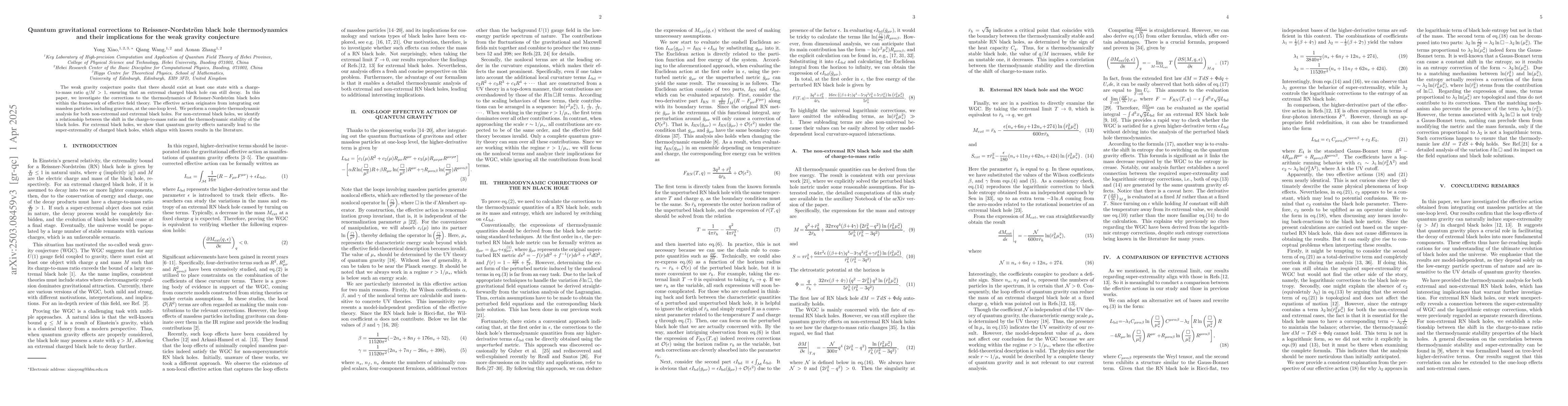 Thumbnail for A Proof of the Weak Gravity Conjecture via Leading-Order Quantum Gravity
  Effects