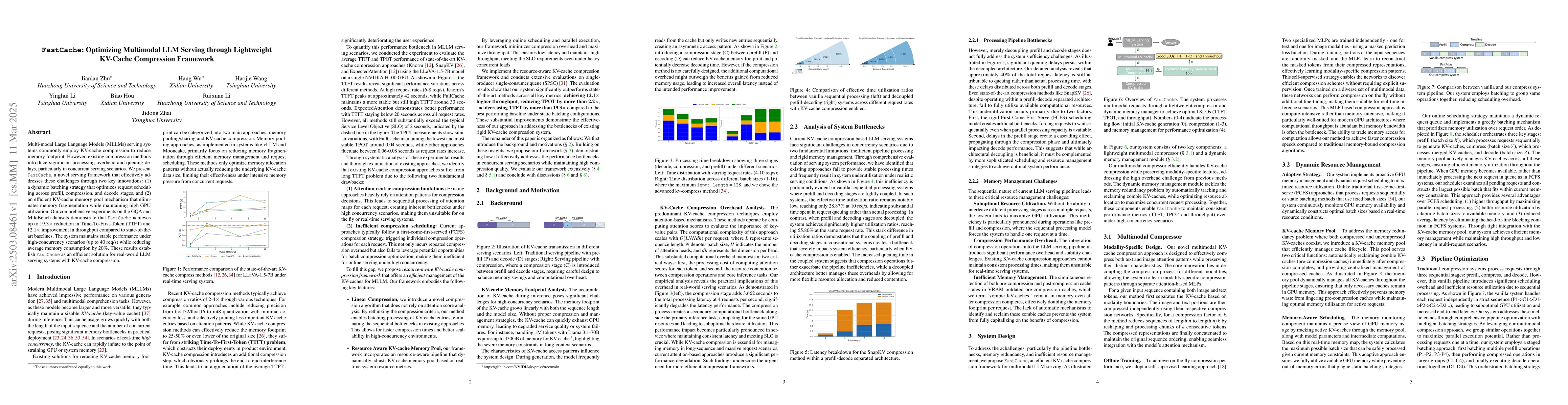 Thumbnail for FastCache: Optimizing Multimodal LLM Serving through Lightweight
  KV-Cache Compression Framework