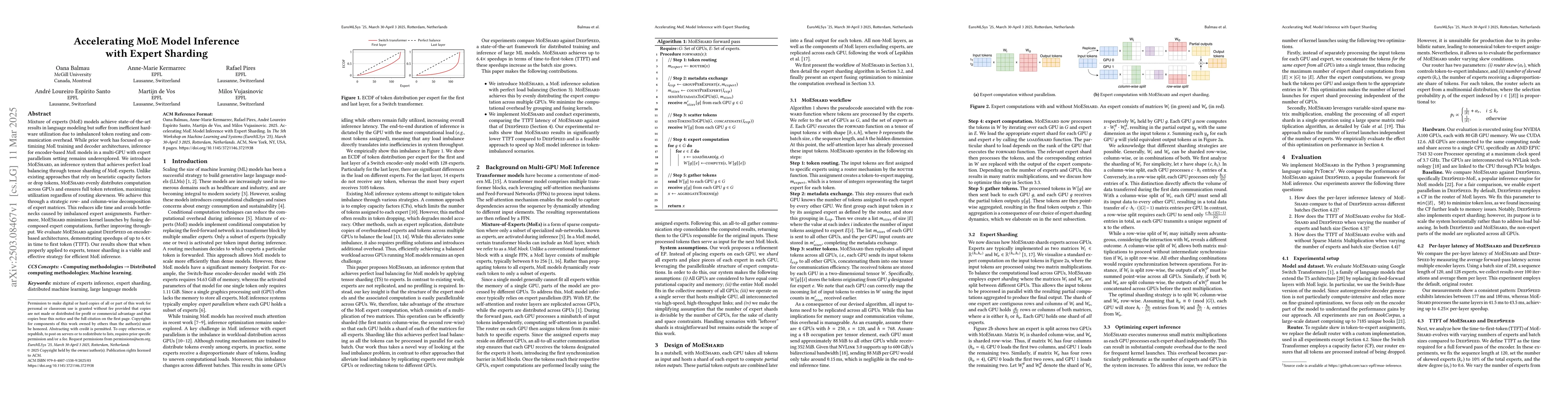Thumbnail for Accelerating MoE Model Inference with Expert Sharding