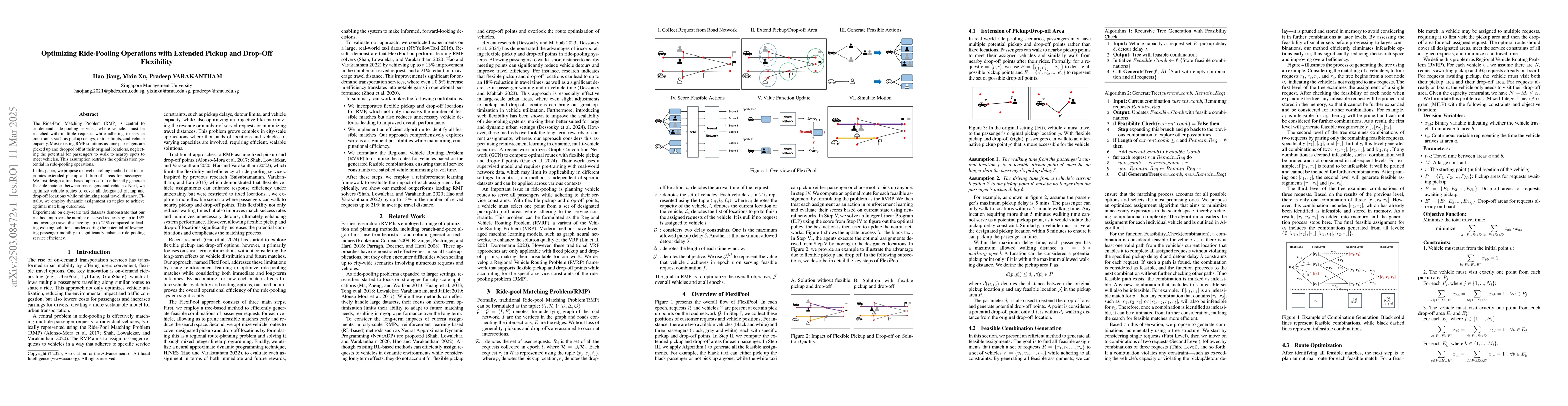 Thumbnail for Optimizing Ride-Pooling Operations with Extended Pickup and Drop-Off
  Flexibility
