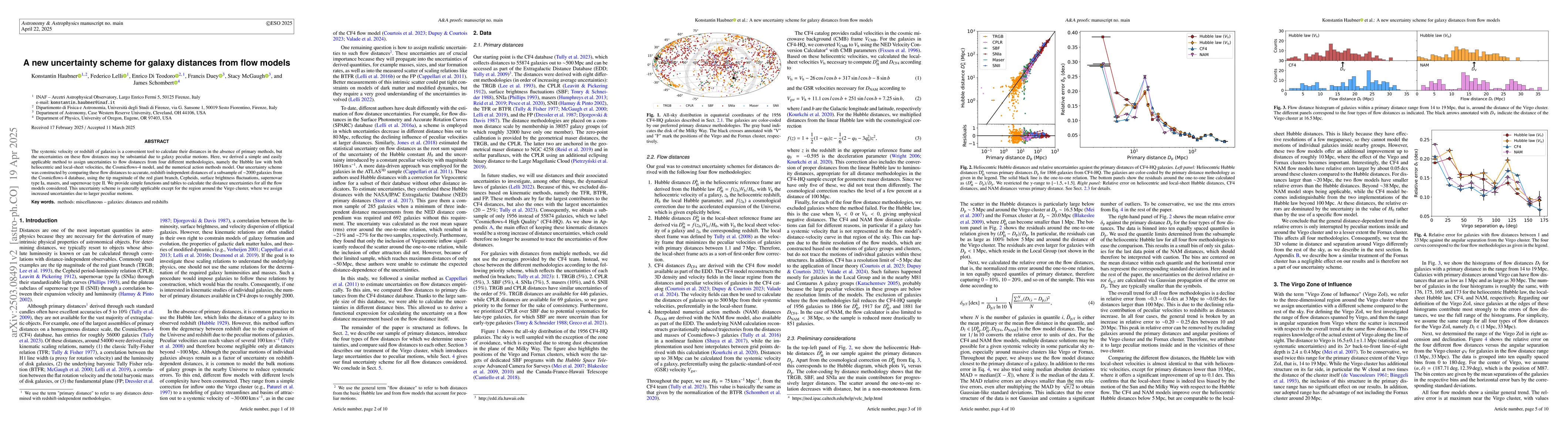 Thumbnail for On the Uncertainties of Galaxy Distances from Flow Models