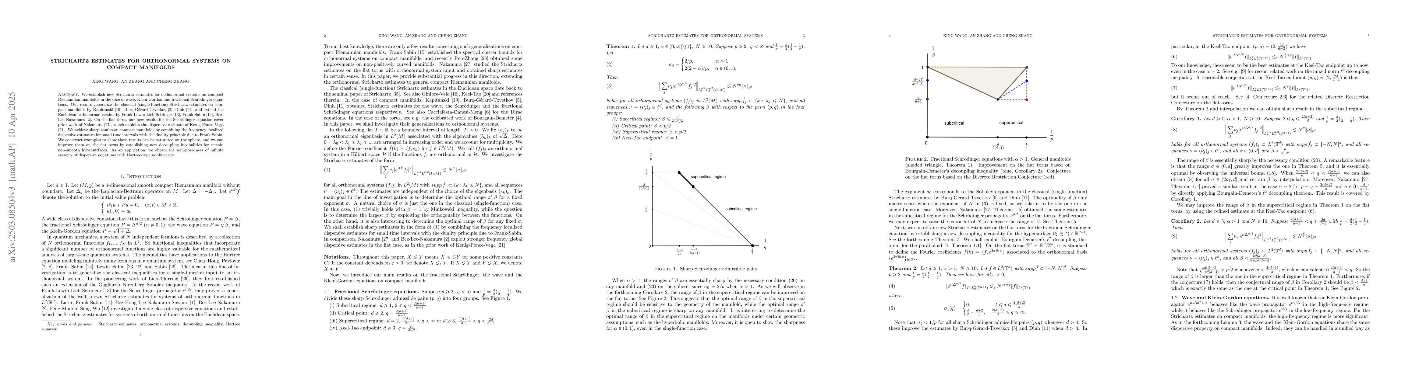 Thumbnail for Strichartz estimates for orthonormal systems on compact manifolds