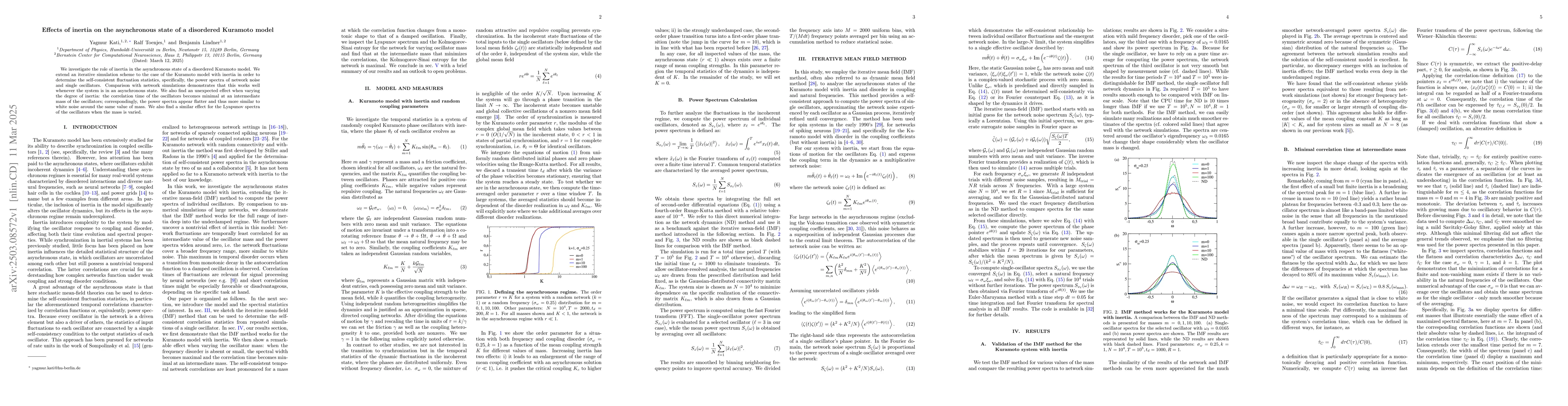 Thumbnail for Effects of inertia on the asynchronous state of a disordered Kuramoto
  model