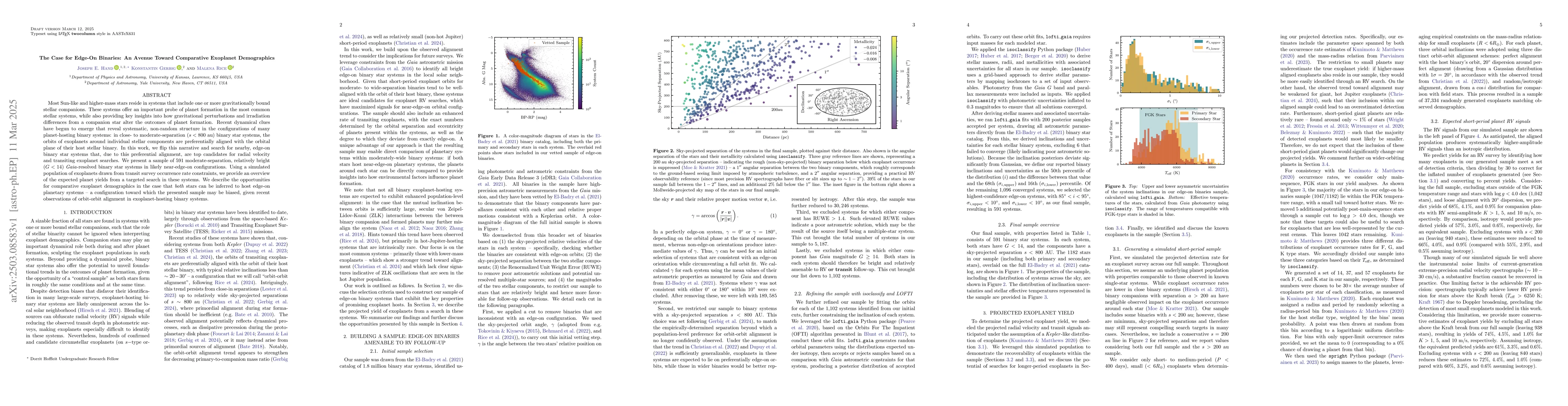 Thumbnail for The Case for Edge-On Binaries: An Avenue Toward Comparative Exoplanet
  Demographics