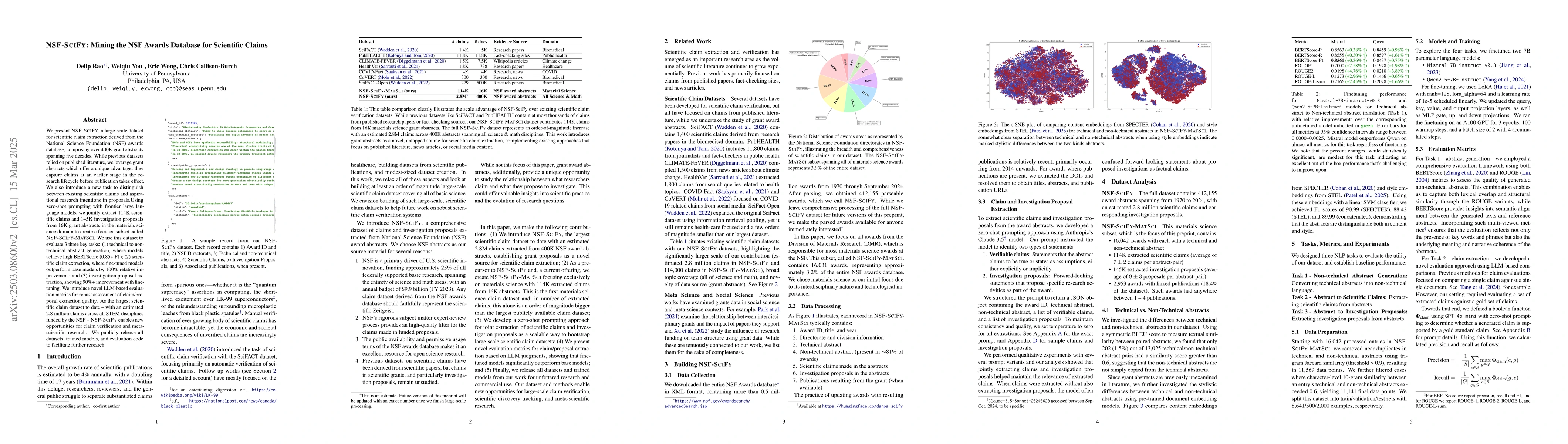 Thumbnail for NSF-SciFy: Mining the NSF Awards Database for Scientific Claims