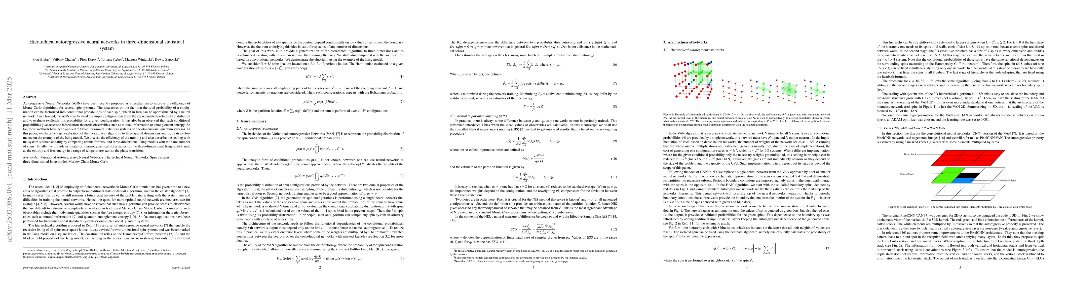 Thumbnail for Hierarchical autoregressive neural networks in three-dimensional
  statistical system