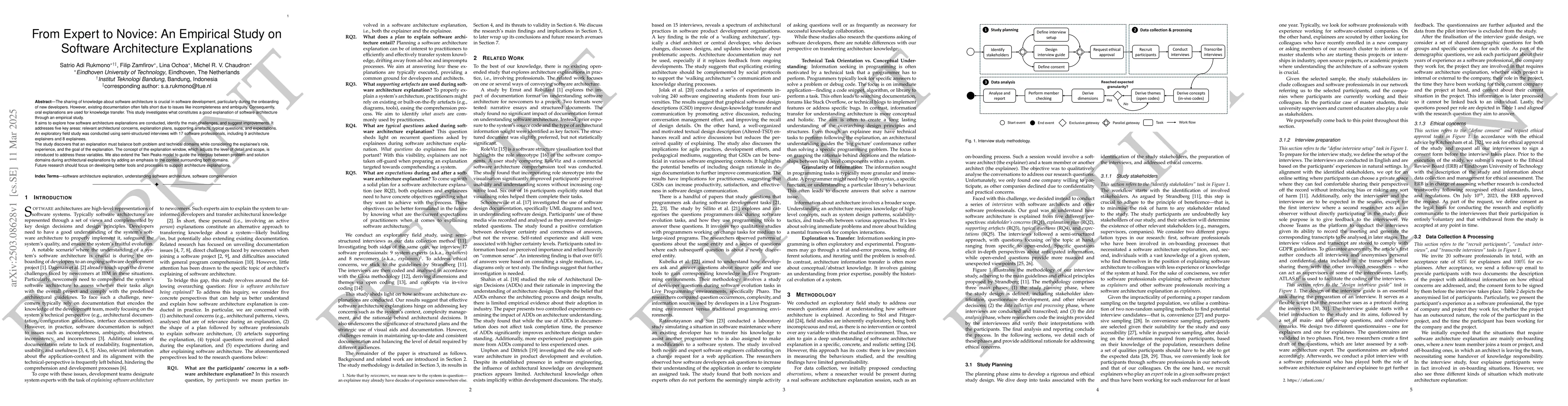 Thumbnail for From Expert to Novice: An Empirical Study on Software Architecture
  Explanations