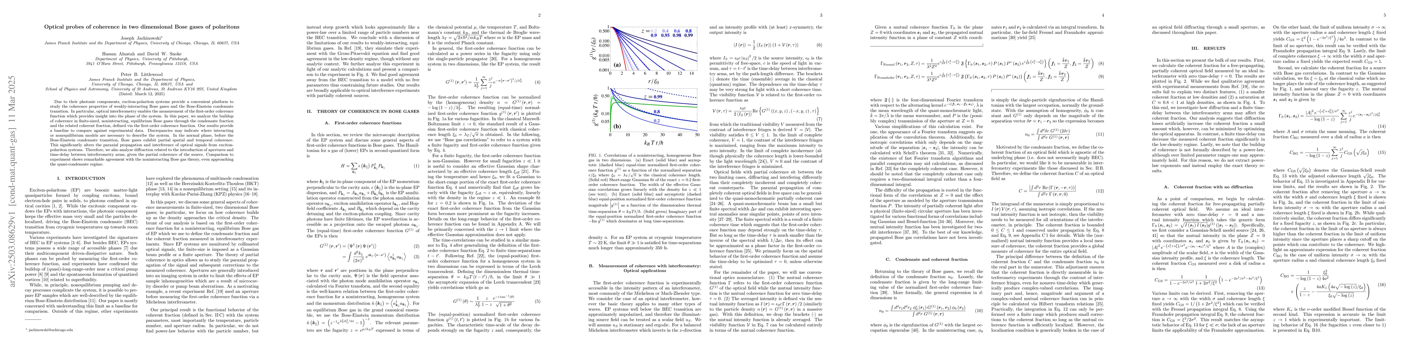 Thumbnail for Optical probes of coherence in two dimensional Bose gases of polaritons