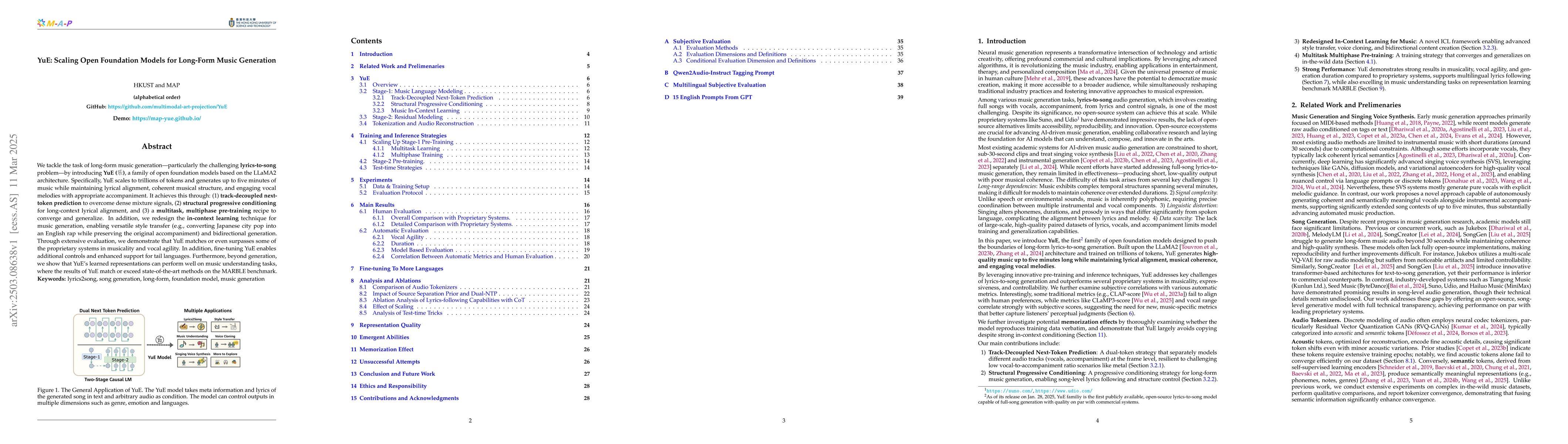 Thumbnail for YuE: Scaling Open Foundation Models for Long-Form Music Generation