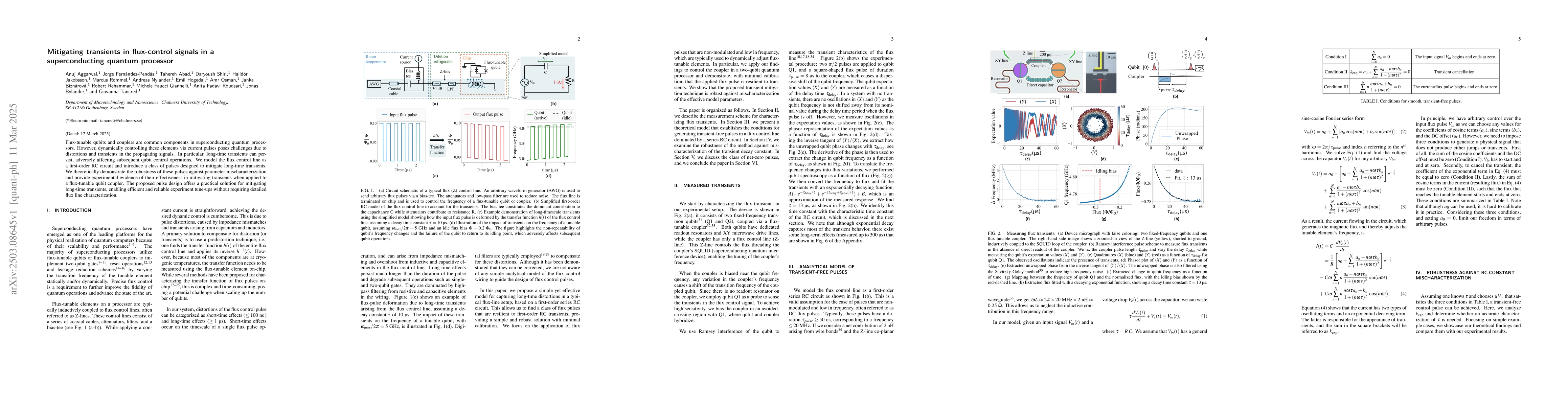Thumbnail for Mitigating transients in flux-control signals in a superconducting
  quantum processor