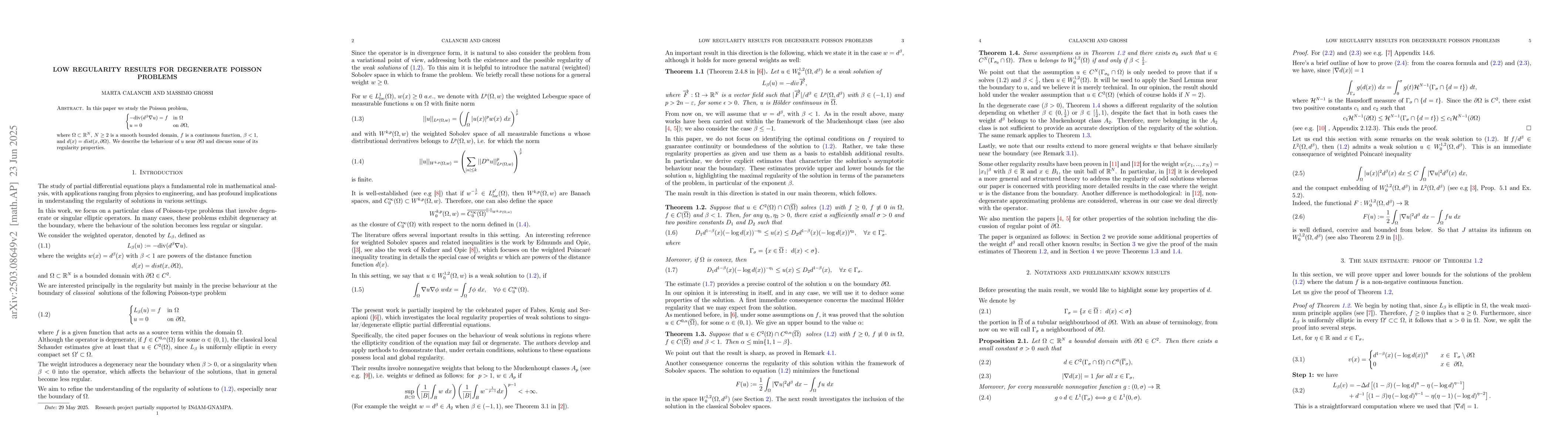 Thumbnail for Low regularity results for degenerate Poisson problems