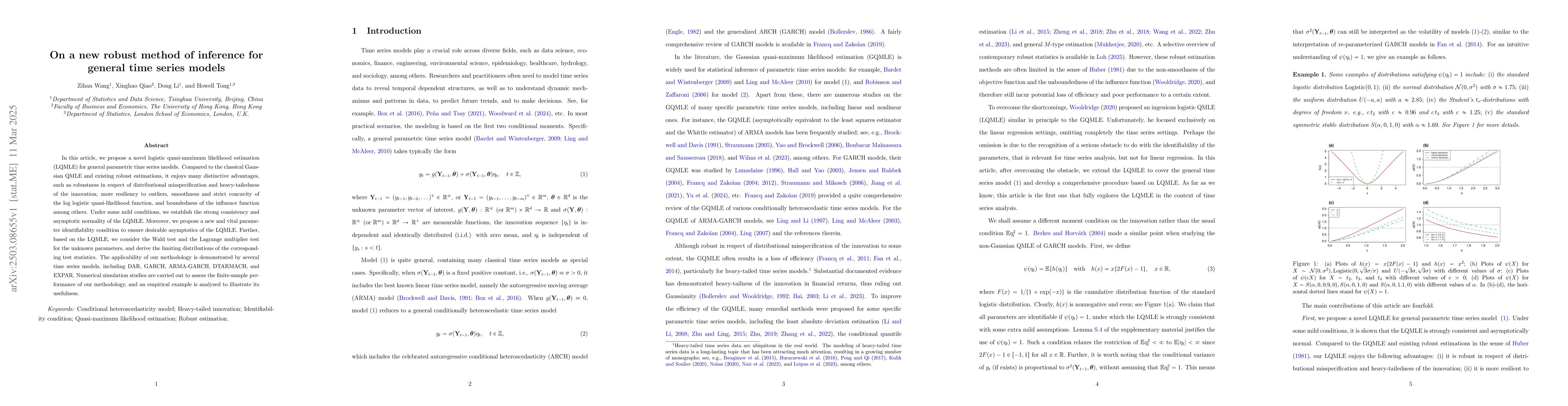 Thumbnail for On a new robust method of inference for general time series models