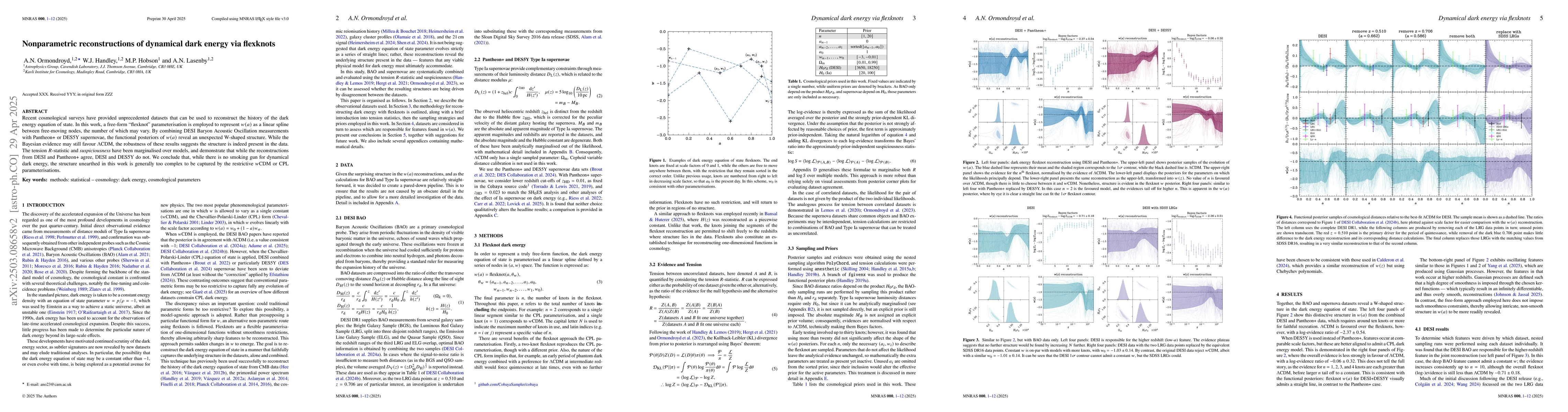 Thumbnail for Nonparametric reconstructions of dynamical dark energy via flexknots