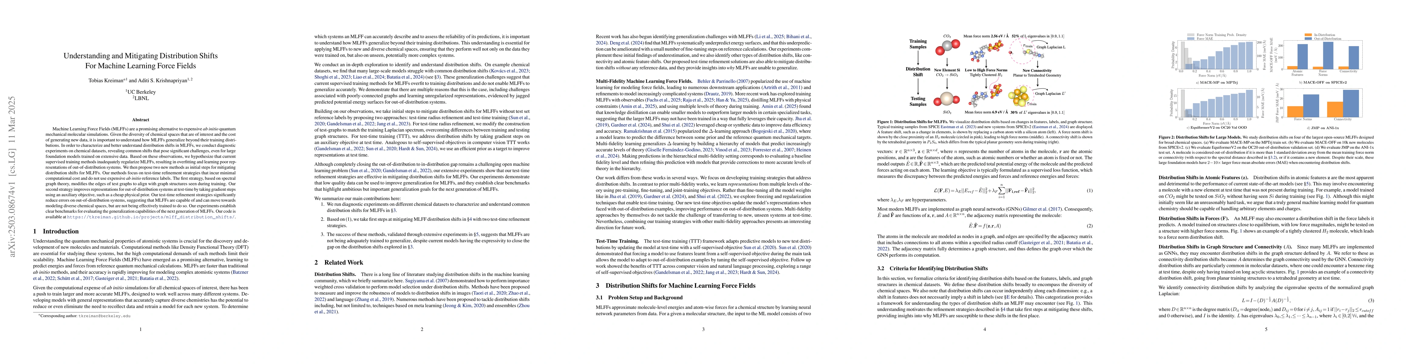 Thumbnail for Understanding and Mitigating Distribution Shifts For Machine Learning
  Force Fields