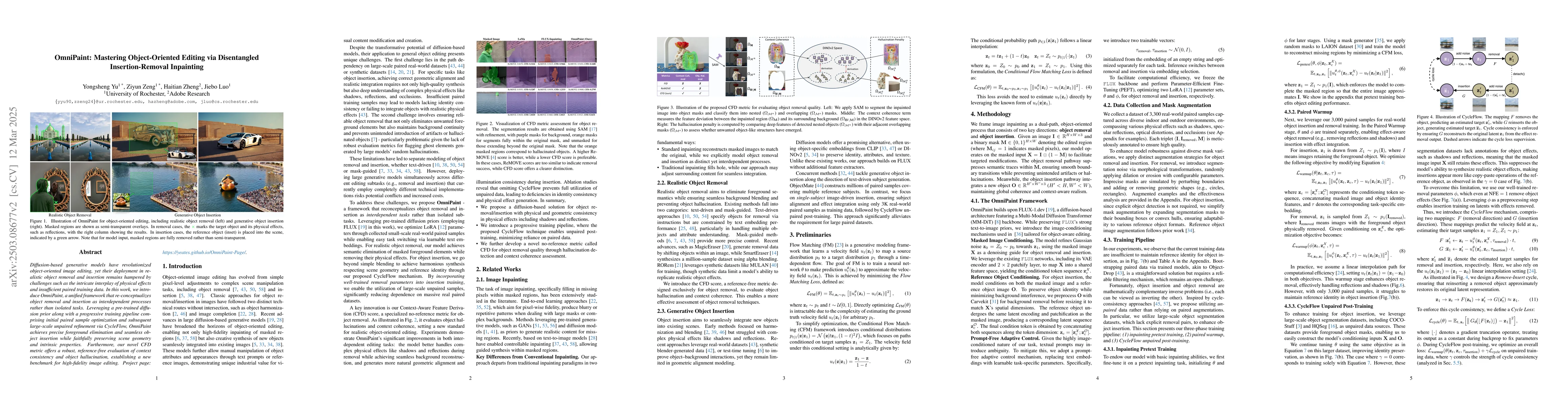 Thumbnail for OmniPaint: Mastering Object-Oriented Editing via Disentangled
  Insertion-Removal Inpainting