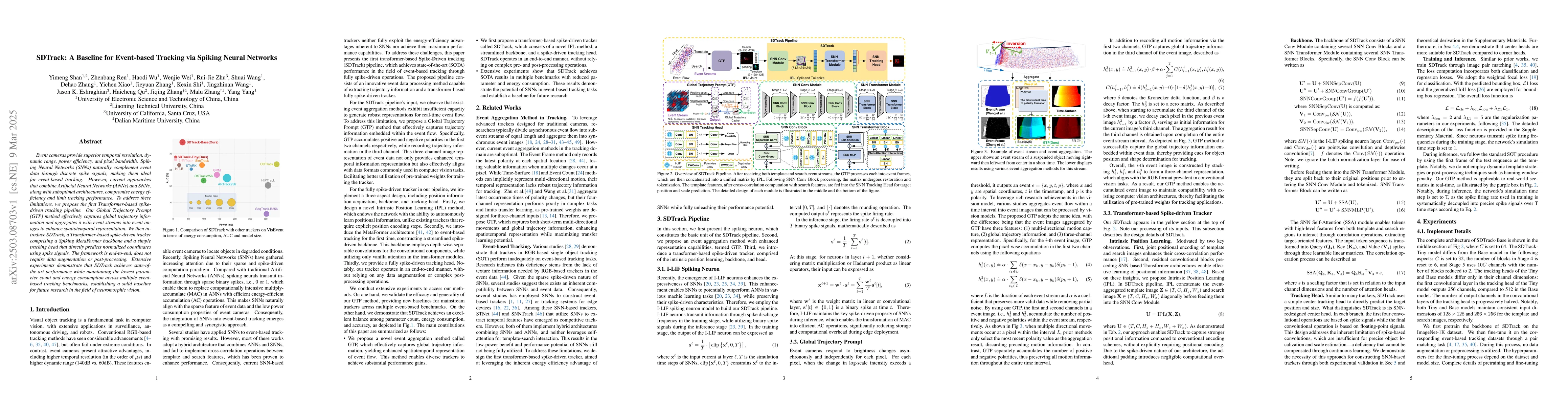 Thumbnail for SDTrack: A Baseline for Event-based Tracking via Spiking Neural Networks