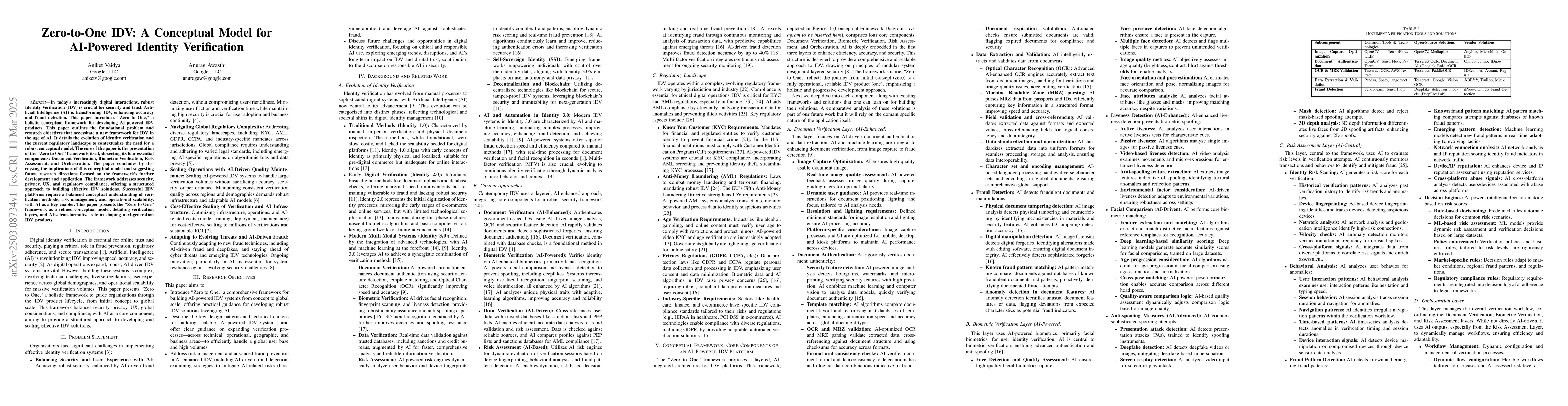 Thumbnail for Zero-to-One IDV: A Conceptual Model for AI-Powered Identity Verification