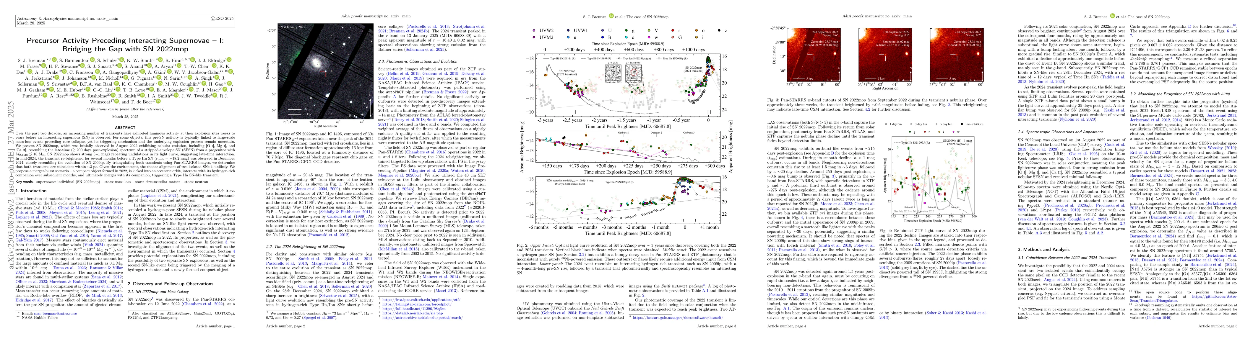 Thumbnail for Precursor Activity Preceding Interacting Supernovae I: Bridging the Gap
  with SN 2022mop