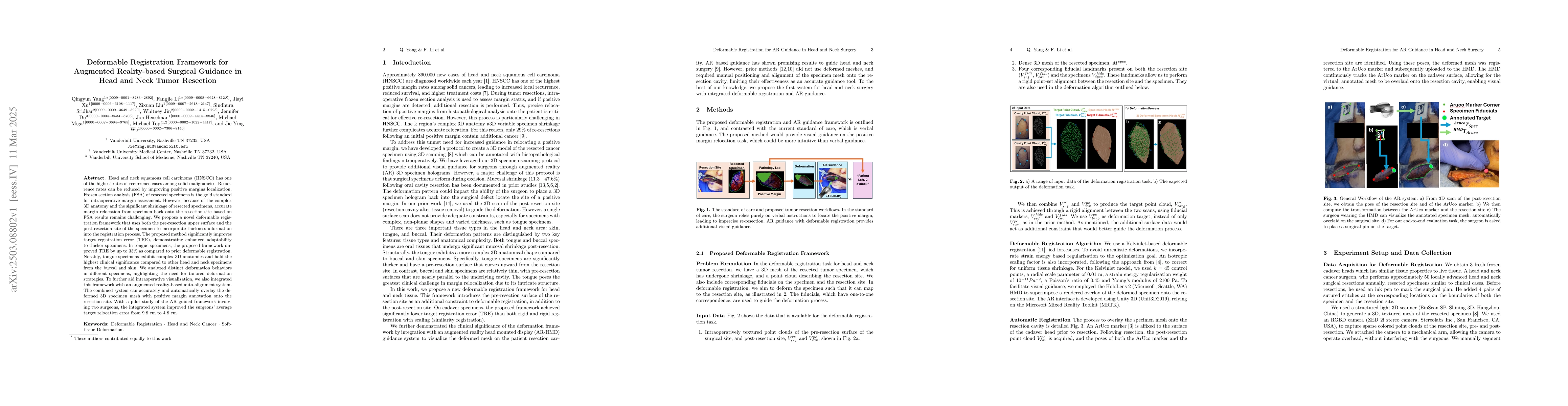 Thumbnail for Deformable Registration Framework for Augmented Reality-based Surgical
  Guidance in Head and Neck Tumor Resection
