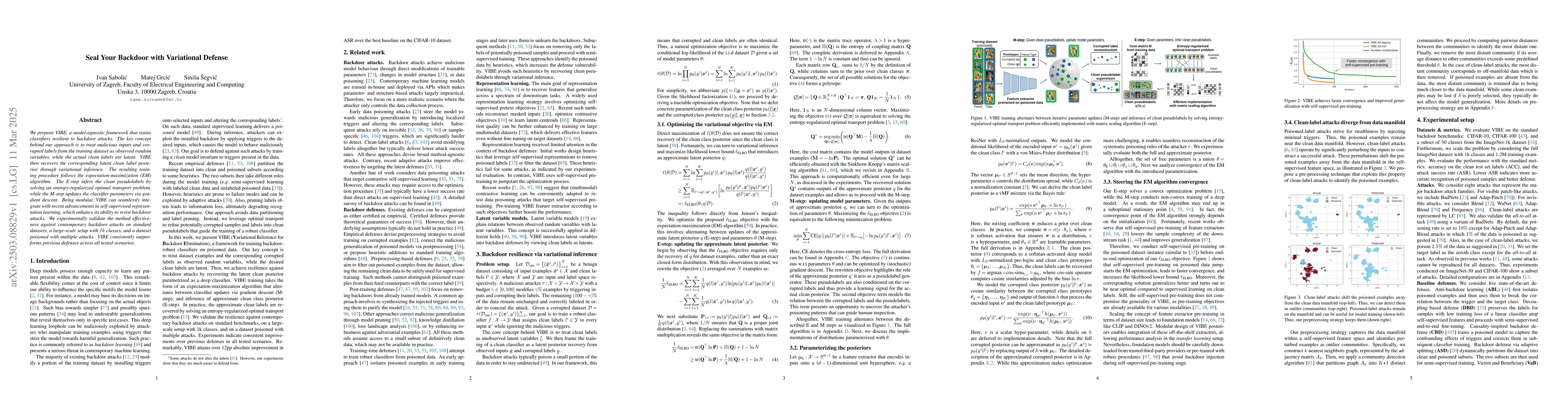 Thumbnail for Seal Your Backdoor with Variational Defense